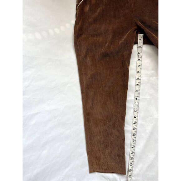 Camp Collection Brown Corduroy Overalls Size M Western Jumpsuit Farmer Cowgirl - Picture 11 of 12
